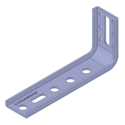 Knelsen Fenstermontagewinkel RC2, FMW-65x145x2,5mm, U-Profil zur Montage vor der Fassade in der Dämmschicht Nr. K-405122