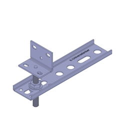 Knelsen WU-Anker, U-Profil-Fensteranker WU-150x1,5-60, mit Befestigungswinkel für die untere Fenstermontage, 3D-justierbar, Höheneinstellung 13-52mm Nr. K-405141