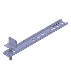 Knelsen WU-Anker RC2, U-Profil-Fensteranker WU-300x3,0-60, mit Befestigungswinkel für die untere Fenstermontage, 3D-justierbar, Höheneinstellung 13-52mm Nr. K-405155