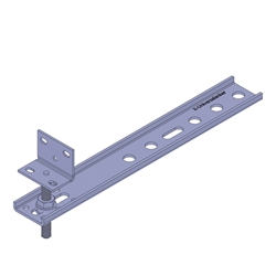 Knelsen WU-Anker RC2, U-Profil-Fensteranker WU-250x2,5-60, mit Befestigungswinkel für die untere Fenstermontage, 3D-justierbar, Höheneinstellung 13-52mm Nr. K-405153