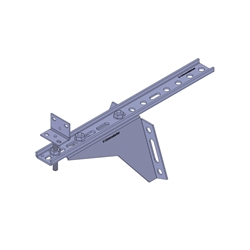 Knelsen WU-ST-Anker, Fensteranker WU-ST-350x3,0-155-W, U-Profil mit Konsole und Winkelanschluss, für die untere Fenstermontage Nr. K-405072-W