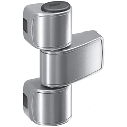 Roto Aufschraubband DoorLine 120ATB, 3-teilig, Stichmaß 84mm, DIN Links, edelstahloptik/schwarz, Direktverschraubung (MG:56) 835002