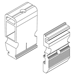 Foppe T-Verbinder-, Set für Heroal System W72 (Klebetechnik) nagelbar zu Heroal-Nr. 1555400, Set: 1 x A-Teil (Innen) und 1 x B-Teil (Außen) für Profile 21623, 21723, 22013, 22113, 22033, 22133, 22041, 22141, 22042, 22142, 22044, 22144, 21633, 21733 Nr. 1261555400S10