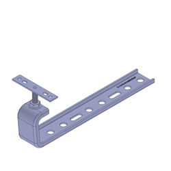 Knelsen WU-Konsole, U-Profil-Konsole 75-115x230x2,5mm, mit Justierelement und flacher Anschlussplatte, für den Klinkerbau mit Rollschicht, für die untere Fenstermontage, Höheneinstellung 75-115mm Nr. K-405172