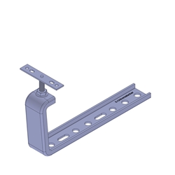 Knelsen WU-Konsole, U-Profil-Konsole 110-150x230x2,5mm, mit Justierelement und flacher Anschlussplatte, für den Klinkerbau mit Rollschicht, für die untere Fenstermontage, Höheneinstellung 110-150mm Nr. K-405173