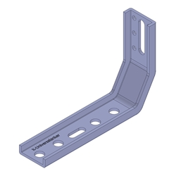 Knelsen Fenstermontagewinkel RC2, FMW-95x150x3,0mm mit Zweistufenkantung, U-Profil zur Montage vor der Fassade in der Dämmschicht Nr. K-405126