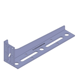 Knelsen Schwerlastwinkel SLW-60x180x2,5mm, für die untere Fenstermontage vor der Fassade in der Dämmschichtebene, Belastung bis 213kg, Auskragung 35mm, VE= 10St. (5xRs / 5xLs) Nr. K-405200