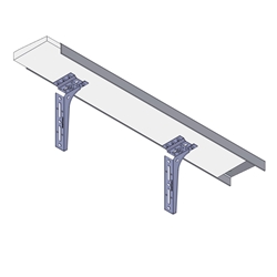 Knelsen Thermo-Alufensterbankhalter T-AFBH34-begehbar 130-165, Auflageprofil 130mm, 34mm Aufnahme, Ausladung 130-165mm, mit thermischer Trennung Nr. K-405310