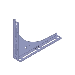 Knelsen Schwerlastwinkel SLW-200x250x2,5mm, für die untere Fenstermontage in der Dämmschichtebene, Belastung bis 157kg, Auskragung 200mm (301kg bei 150mm Auskragung), VE= 10St. (5xRs / 5xLs) Nr. K-405202-1
