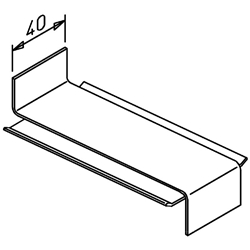 Gutmann Stoßverbinder, 180mm, VH 40, 40, aluminium, verkehrsweiß, RAL9016, pulverbeschichtet 40mm