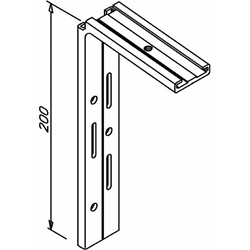 Gutmann Fensterbankhalter, Stufenlos verstellbar RV 4/40/25, Aluminium Legierung EN AW-6060 (VE= 100 Stück)