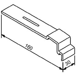 Gutmann Fensterbankhalter, für Sichtmauerwerk RS 40, Aluminium (VE= 100 Stück)