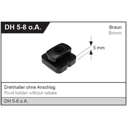 Gutmann Drehalter ohne Anschlag DH 5-8 o.A., braun (1 VE = 5000 Stück) EAN 4021036677710