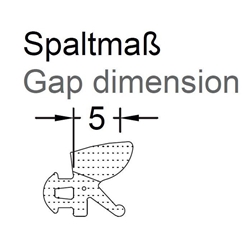 Gutmann Dichtung HA 3060/5 schwarz 25mm Falzmaß für Alu-Profil Trockenverglasung mit Faden 1VE = 100 Meter EAN 4021036285137