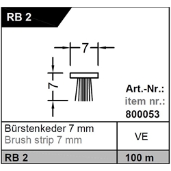 Gutmann Bürstenkeder RB2 schwarz 1VE = 100 Meter EAN 4021036725237