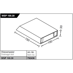 Gutmann Wasserspeier WSP 100.30 blank EAN 4021036000143