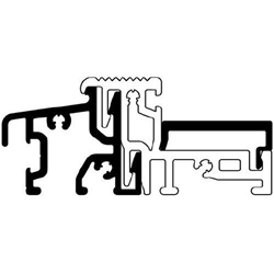 Gutmann Fenstertür Bodenschwelle, thermisch getrennt, 6000mm, ALU Weser 74/32 TI, naturton eloxiert Legierung EN AW-6060 T66, Falzmaß 25-30mm Alu EV1 eloxiert (VE= 30 Meter)