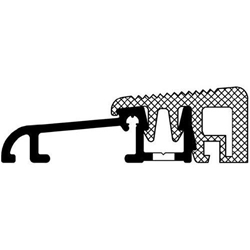 Gutmann Fenstertür Bodenschwelle, thermisch getrennt, 6000mm, ALU Weser 65 TI, naturton eloxiert Legierung EN AW-6060 T66 Alu EV1 eloxiert (VE= 60 Meter)