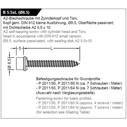 Gutmann Fassadenschraube mit Dichtscheibe 5,5x58mm EAN 4021036738633