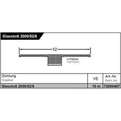 Gutmann Glasstoss Silikon 2000/52/8 Lichtgrau (Karton a 10 Meter) EAN 4021036650140