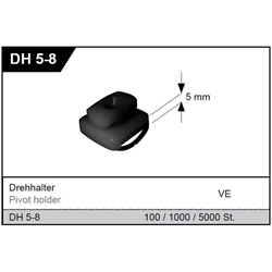 Gutmann Drehhalter DH 5-8, braun (1 VE = 100 Stück) Nr. 792382 EAN 4021036792086