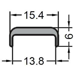 Gutmann Kantenschutz, KTS, 15.6 L 6000mm, zum Kleben naturton eloxiert Alu EV1 eloxiert (VE= 6 Meter)