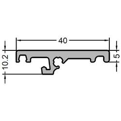 Gutmann Abdeckprofil, ATR, 40 E L 6000mm, zum Einschieben mittelbronze E6/G214 eloxiert (VE= 6 Meter)