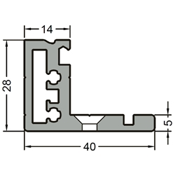 Gutmann Grundprofil GTR 40, RAL7016 anthrazitgrau matt (1 VE = 6 Meter)