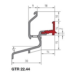 Thermo-Regenschutzschiene GTR 22.44 BC0 EV1 (601) Nr. 20028064 (260064 601 03)