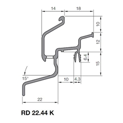 Regenschutzschiene RD 22.44 K RAL 9016 weiß (931) Nr. 20029838 (210938 931 03)