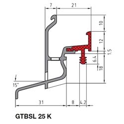 Thermo-Regenschutzschiene GTBSL 25 K BC0 EV1 (601) Nr. 261024 601 03