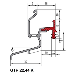 Thermo-Regenschutzschiene GTR 22.44 K RAL 9016 weiß (931) Nr. 20028062 (260062 931 03)