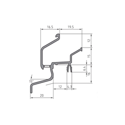 Thermo-Regenschutzschiene RD 19.45 K BC4 bronze (644) Nr. 20029842 (211023 644 03)