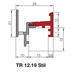 Thermo-Regenschutzschiene TR 12.19 Stil AU blank (000) Nr. 20028032 (260010 000 03)