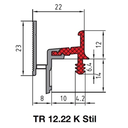 Thermo-Regenschutzschiene TR 12.22 K Stil AU blank (000) Nr. 20028041 (260038 000 03)