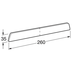 Seitenabschlußkappe 35/260, Weiß 35x260mm Nr. 21.303.001
