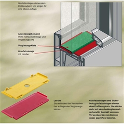 Roto Fenster-Glasfalzeinlage, X305, GFE, Länge 100mm, Breite 44mm, Stärke 5mm, Kunststoff rot (MG:58) 539592