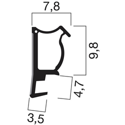 Überschlagdichtung mit Faden AFK 2613-GG/2 Graphitgrau Krt. a 240 Meter