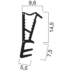 Haustürdichtung 15mm SF 1017-GG Graphitgrau, Silikon Spule a 50 / Krt. a 200 Meter