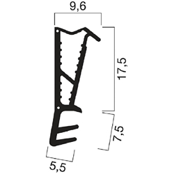 Haustürdichtung 18mm SF 1018-GG Graphitgrau, Silikon Spule a 50 / Krt. a 200 Meter