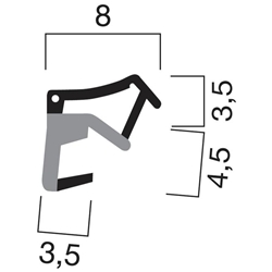 Überschlagdichtung mit Faden AFK 2615-GG/2 Graphitgrau Spule a 200 / Krt. a 400 Meter
