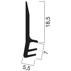 Fenster-Mitteldichtung A 2047-GG Graphitgrau 5/8mm Krt. a 210 Meter für 2-flügelige Fenster ohne Setzholz