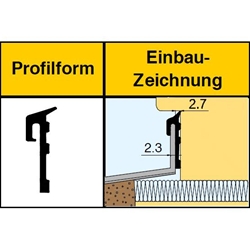 Fensterbankdichtung SD 4000 TPE, grau, Spaltmaß 2,7mm Spule a 50 / Krt. a 100 Meter