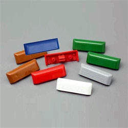 Wasserschlitzkappen Standard, RAL6005 moosgrün zu Renolit 60 0505, für Schlitzmaß 5x28-30mm (VE 100 Stück im Polybeutel) Nr. 304010151