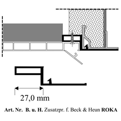 Zusatzprofil weiß für Beck & Heun - ROKA (a 6,00 Meter) Nr. B.u.H.