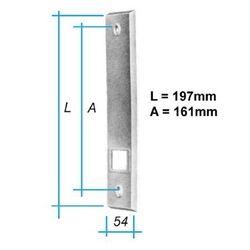 Standard-Deckplatte weiß Kunststoff für 5.-mtr. Gurt, LA 161mm Nr. 19005