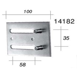 Universal Lagerplatte zum Verstellen Versatzmaß 20 mm Nr. 14182