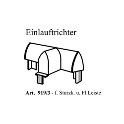Einlauftrichter weiß für Doppel-RF, Flatterleiste & Sturzk. (a 50 Stück) Nr. 919/3