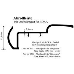 Abrollprofil braun 103,5mm für System Brügmann (a 6,00 Meter) Nr. 970 b