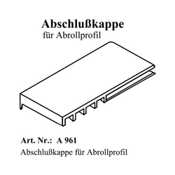 Abschlußkappe für Abrollprofil (a 100 Paar) Nr. A961